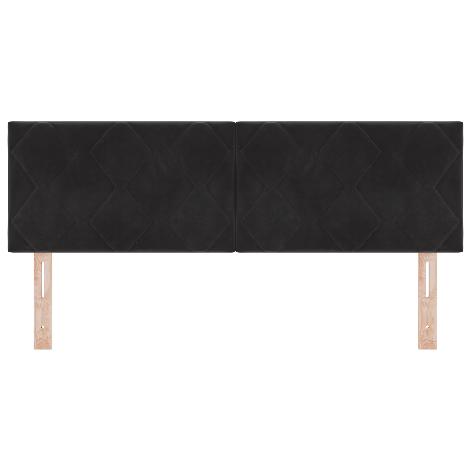LED Hoofdbord met Diamantblokken Ontwerp Zwart 144 cm