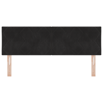 LED Hoofdbord met Diamantblokken Ontwerp Zwart 144 cm