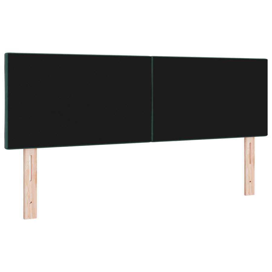LED Hoofdbord Diamantblok Donkergroen 144 cm Velvet