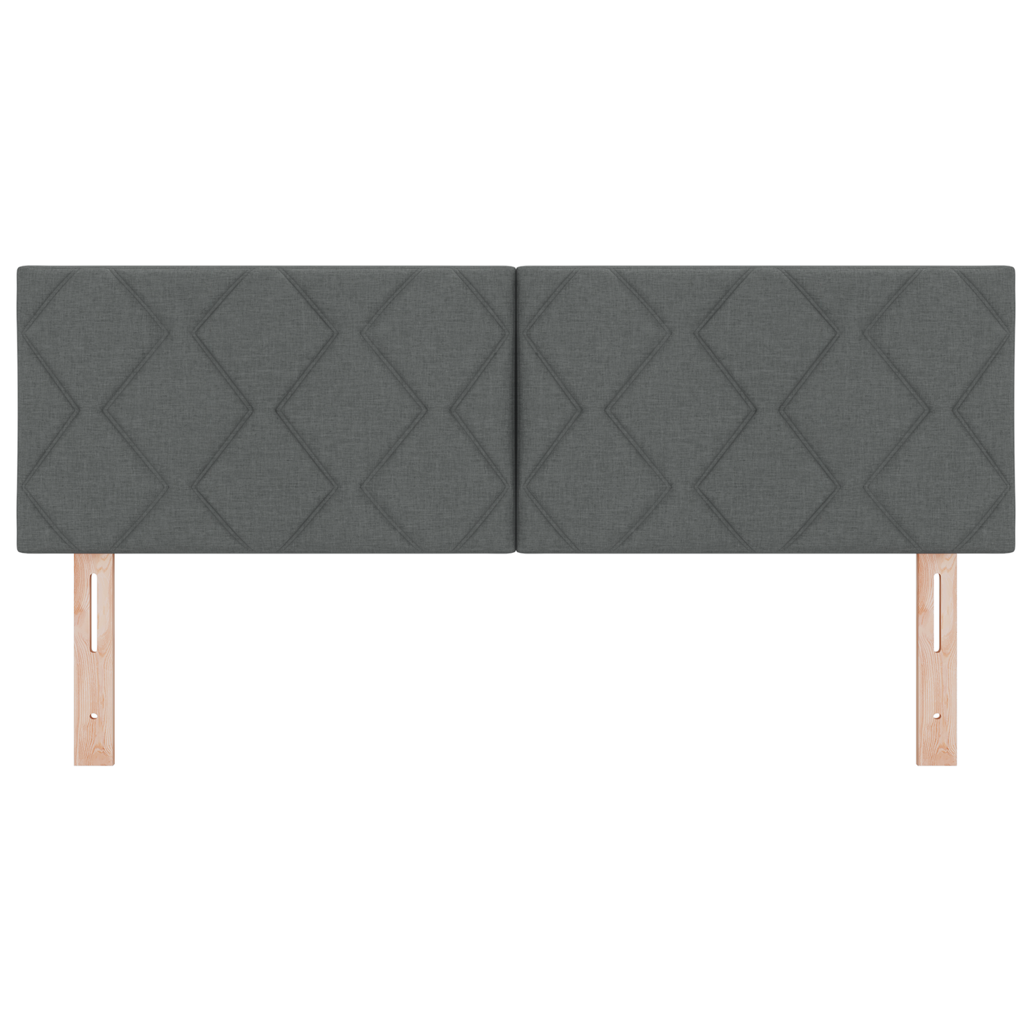 Hoofdbord LED met ruitjes 160 cm stof donkergrijs