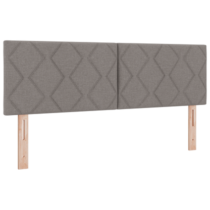Hoofdbord LED met ruitjes 160 cm stof taupe