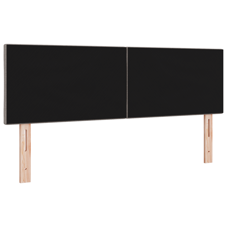 Hoofdbord LED met ruitjes 160 cm stof taupe