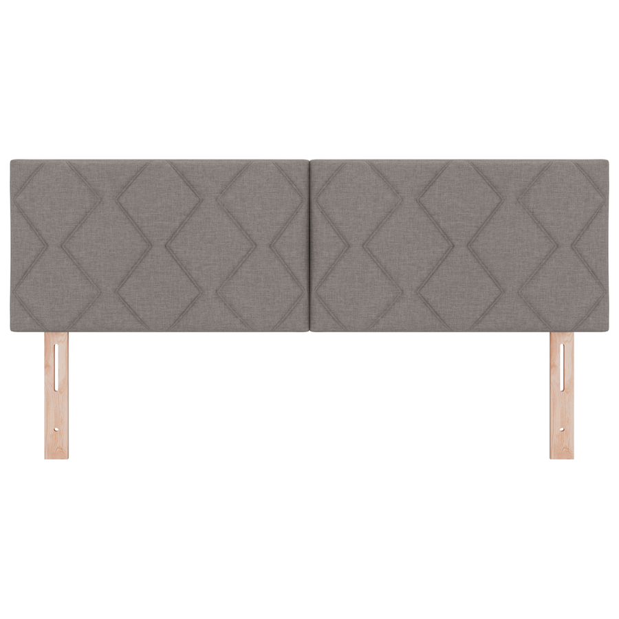 Hoofdbord LED met ruitjes 160 cm stof taupe