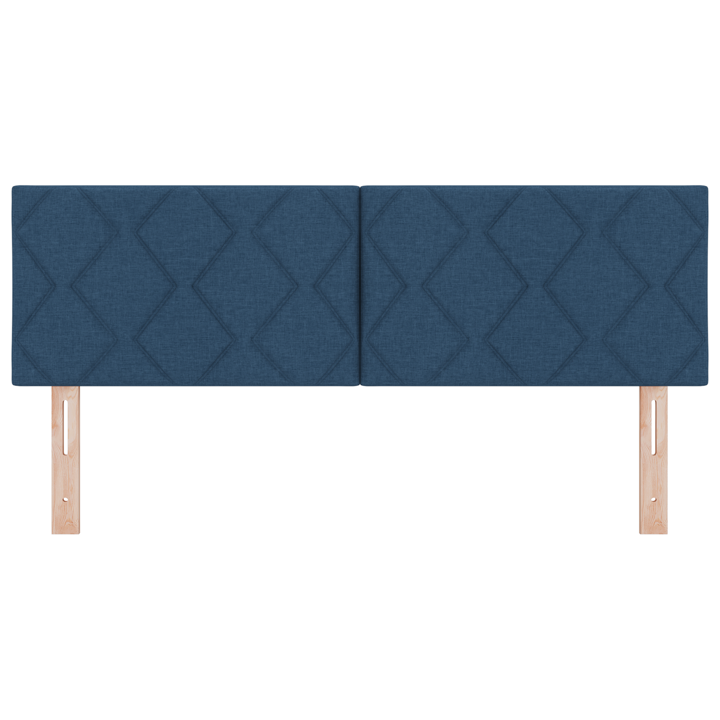 Hoofdbord LED met ruitjes 160 cm stof blauw