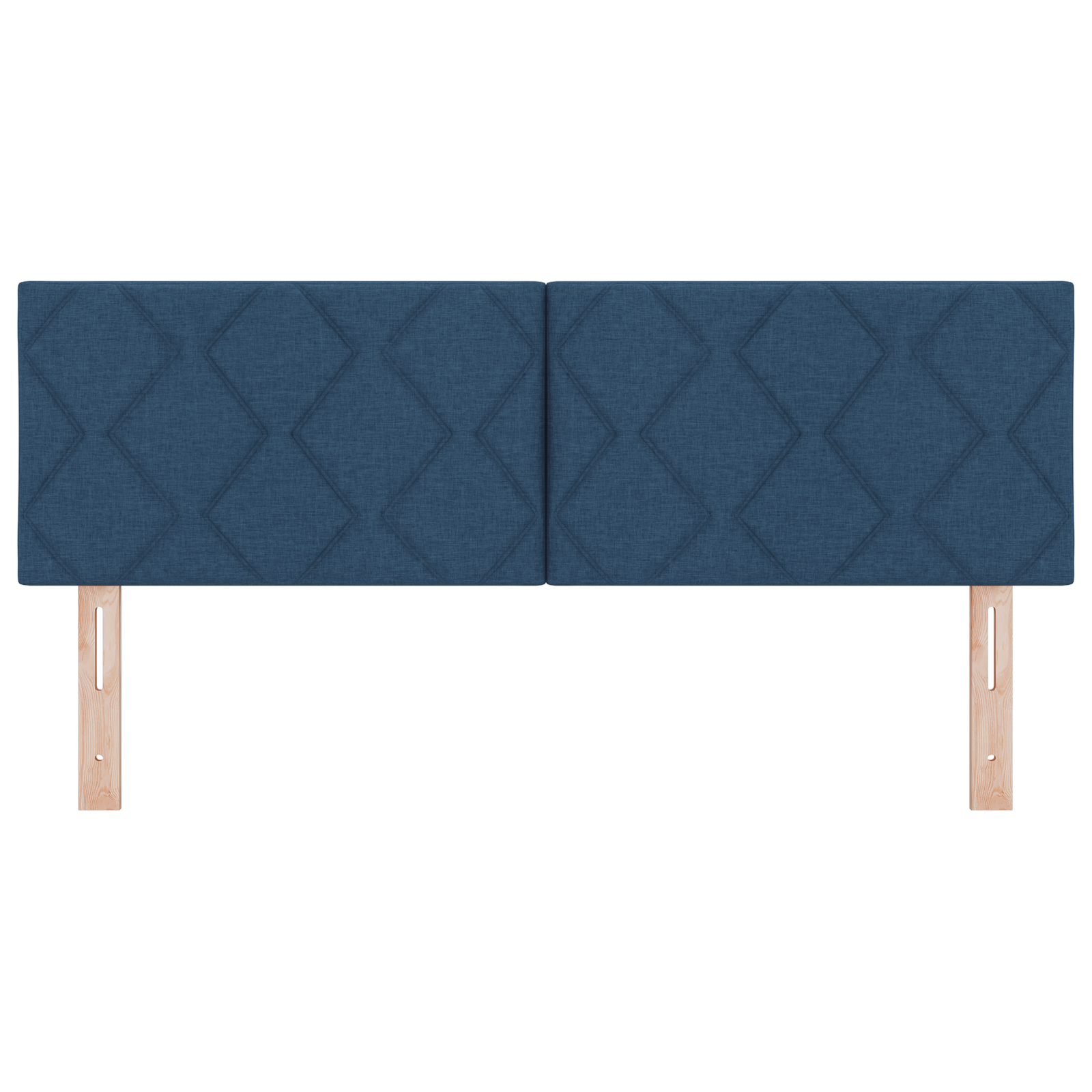 Hoofdbord LED met ruitjes 160 cm stof blauw