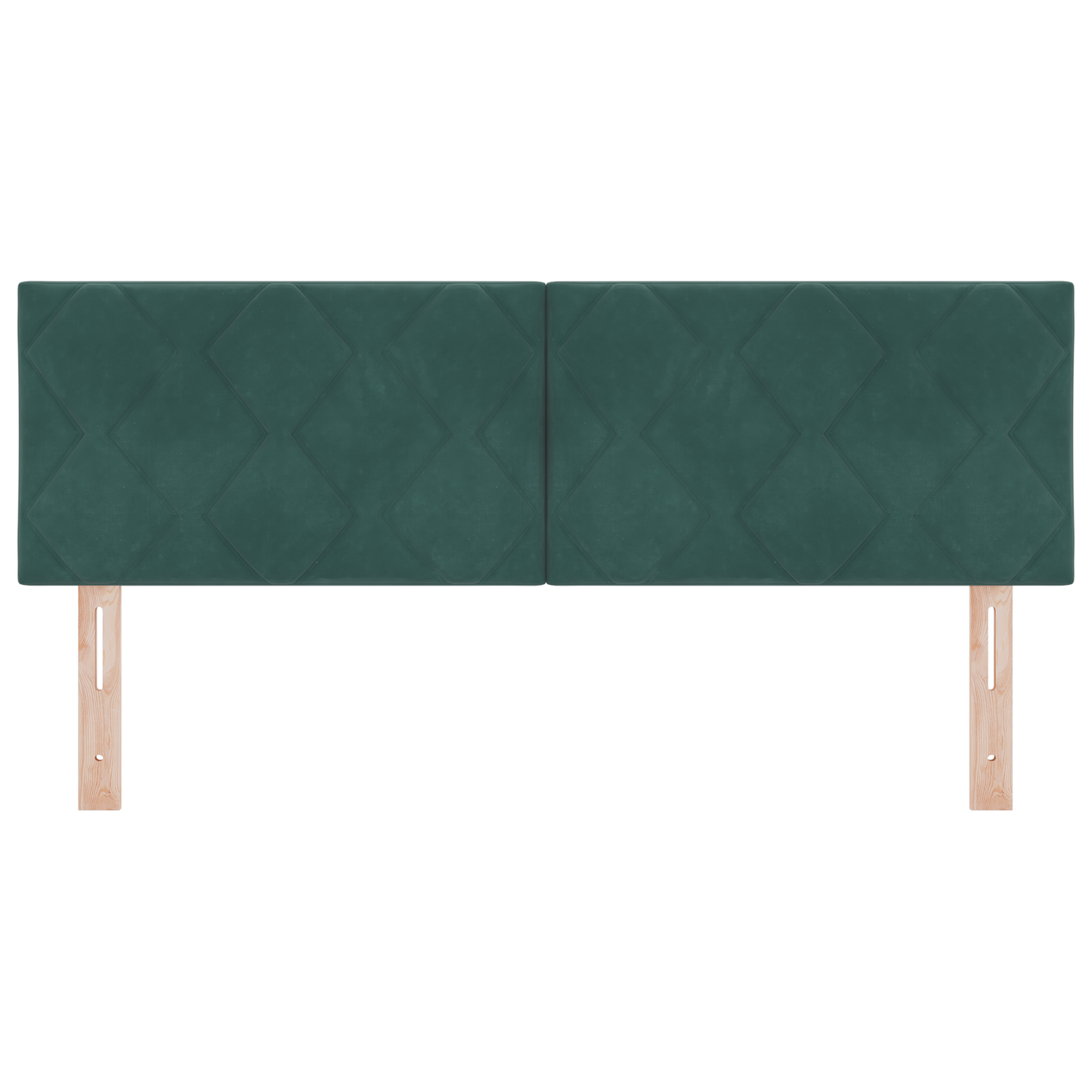 LED Hoofdeinde met Diamanten Blokken Ontwerp Donkergroen 160 cm van Fluweel