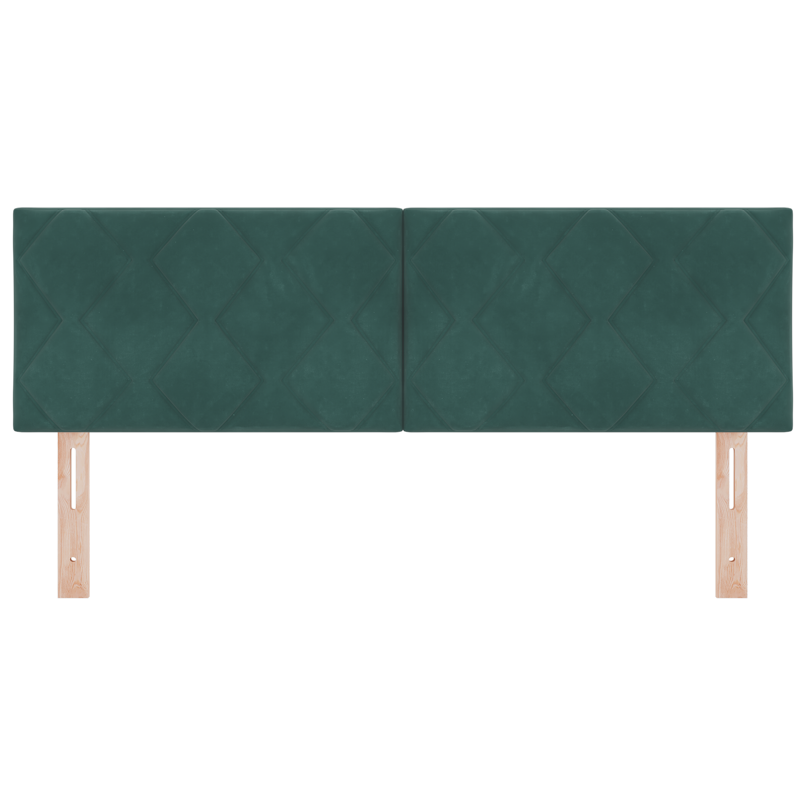 LED Hoofdeinde met Diamanten Blokken Ontwerp Donkergroen 160 cm van Fluweel