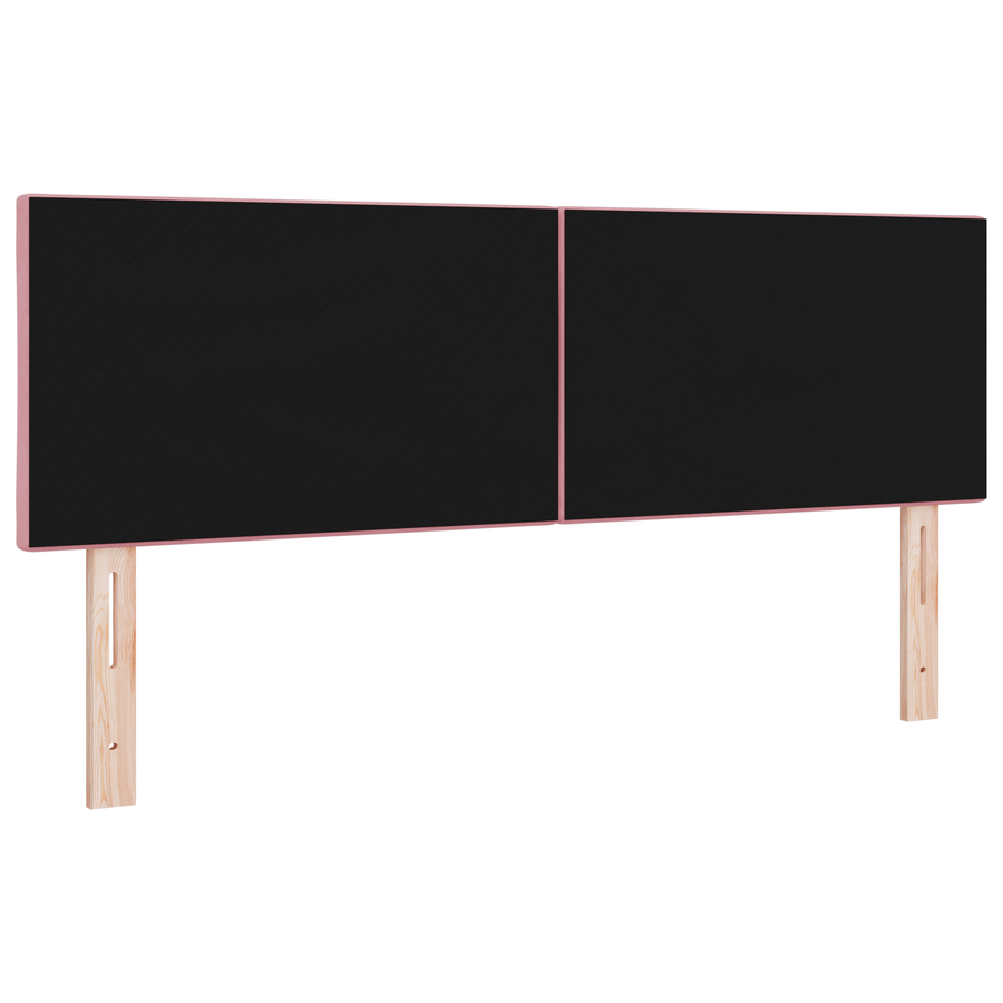 LED Hoofdbord Diamantblok - Roze - 160 cm - Velvet