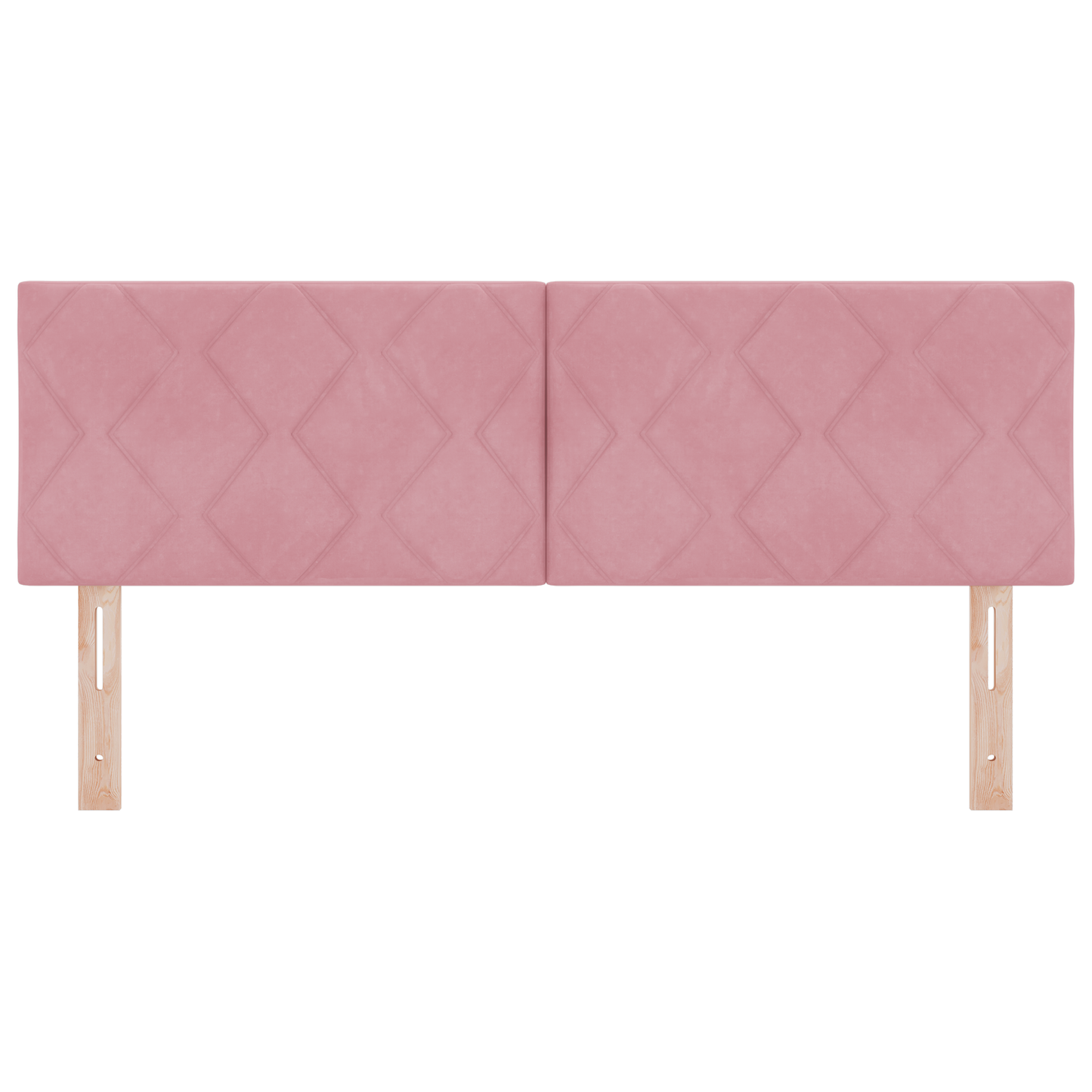 LED Hoofdbord Diamantblok - Roze - 160 cm - Velvet
