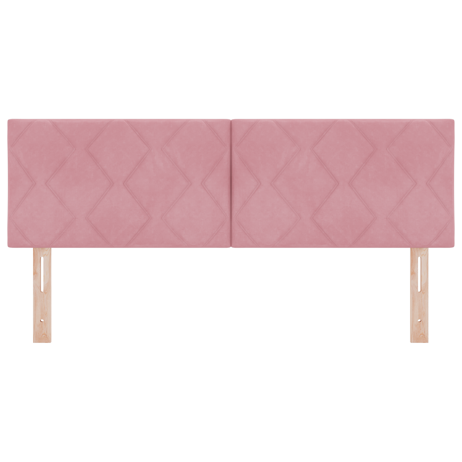 LED Hoofdbord Diamantblok - Roze - 160 cm - Velvet