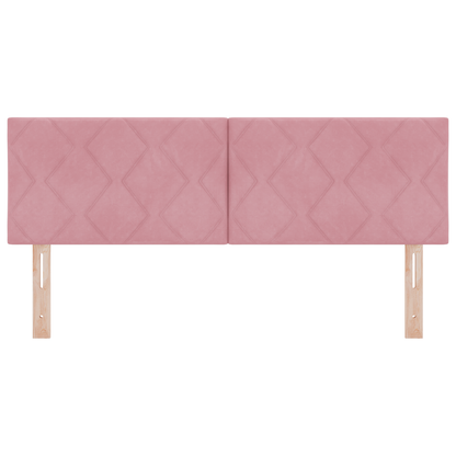 LED Hoofdbord Diamantblok - Roze - 160 cm - Velvet
