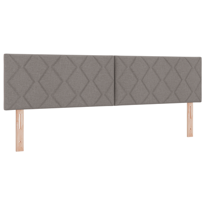 Hoofdbord LED met ruitjes 180 cm stof taupe