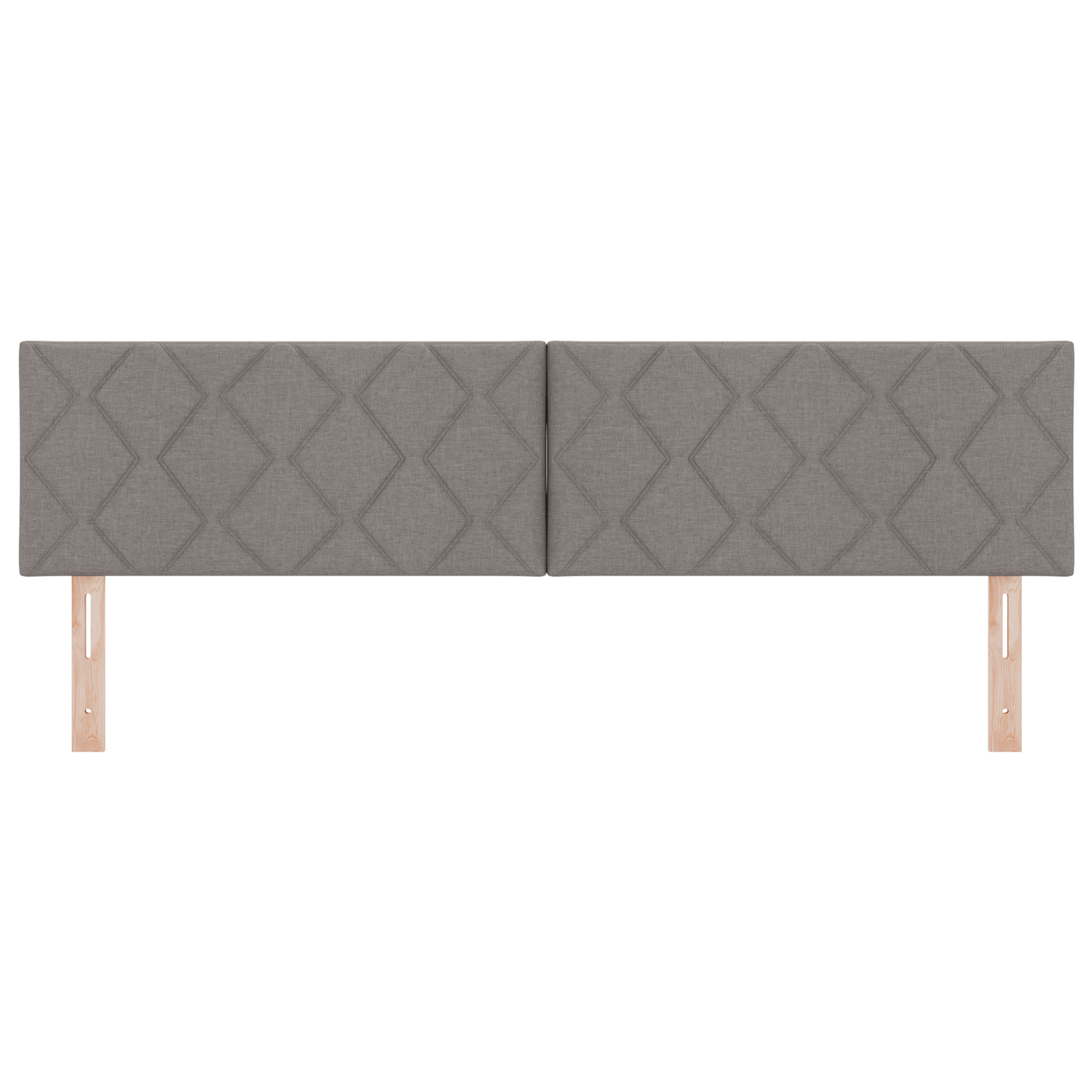 Hoofdbord LED met ruitjes 180 cm stof taupe