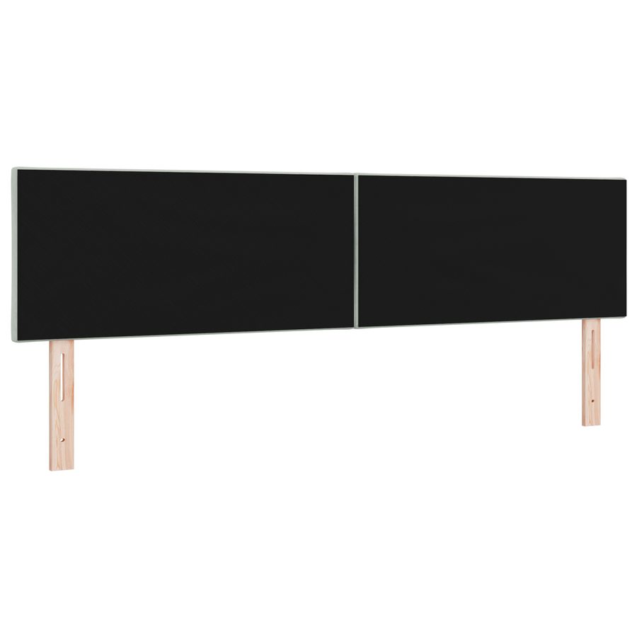 LED Hoofdbord met Diamantblok Ontwerp Lichtgrijs 180 cm Velvet