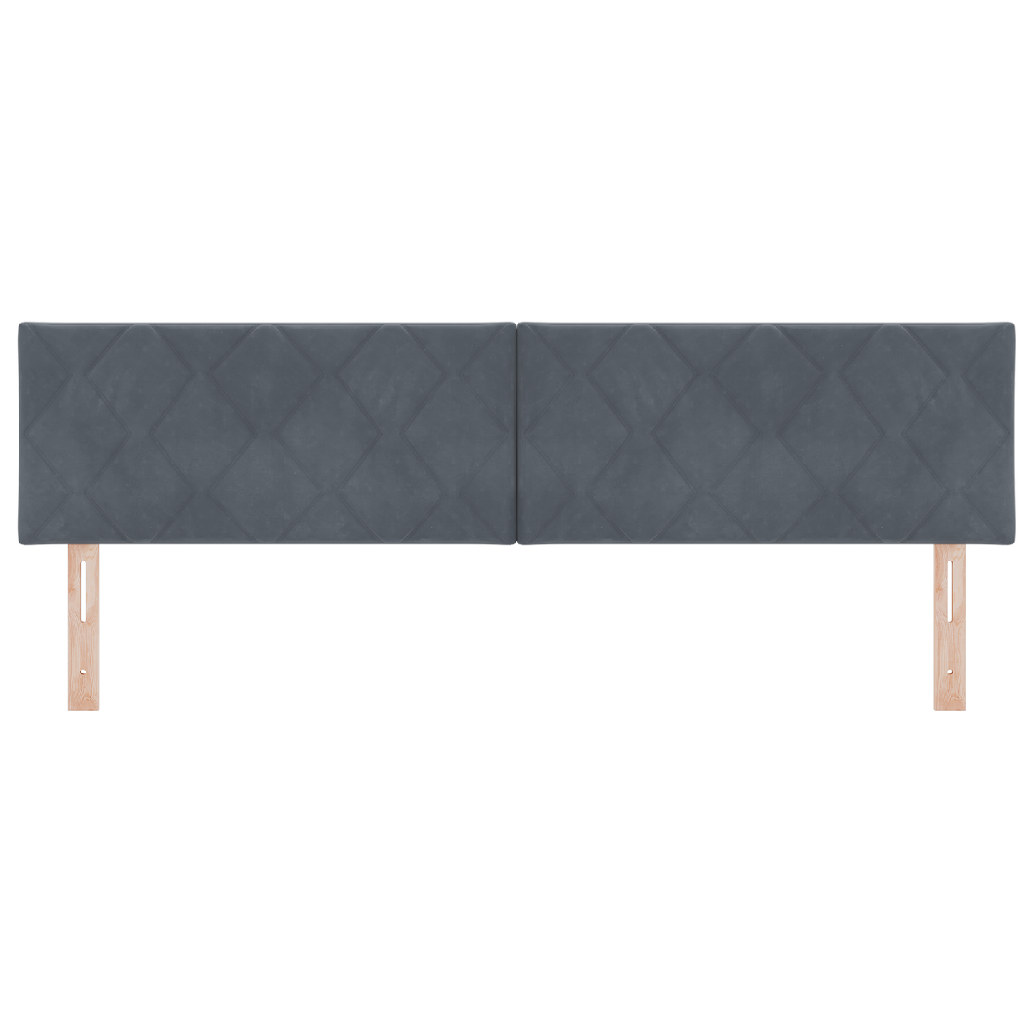 LED Hoofdbord met Diamantblok Ontwerp Donkergrijs 180 cm van Fluweel