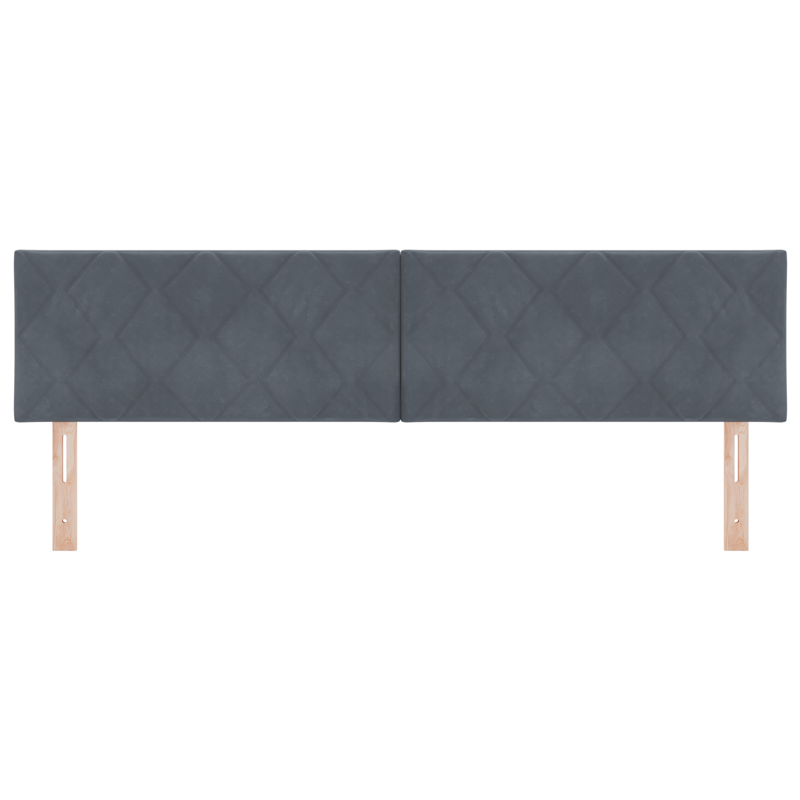 LED Hoofdbord met Diamantblok Ontwerp Donkergrijs 180 cm van Fluweel