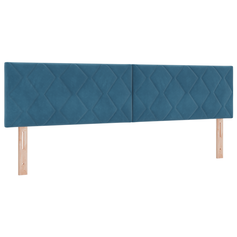 LED Hoofdbord met Diamantblokken Ontwerp Donkerblauw 180 cm