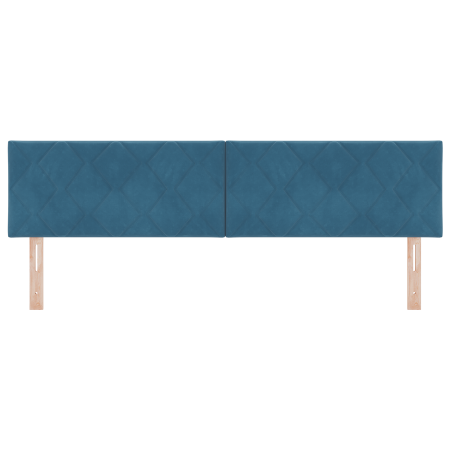 LED Hoofdbord met Diamantblokken Ontwerp Donkerblauw 180 cm