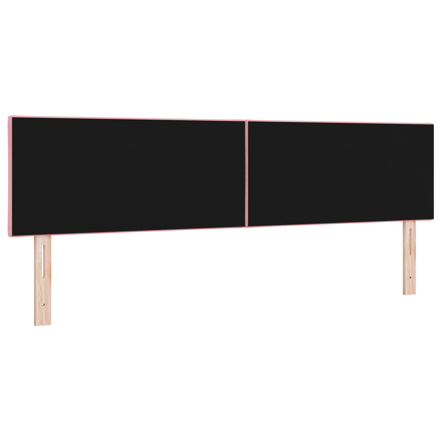 LED Hoofdeinde met Diamantblokontwerp, Roze, 180 cm, Fluweel