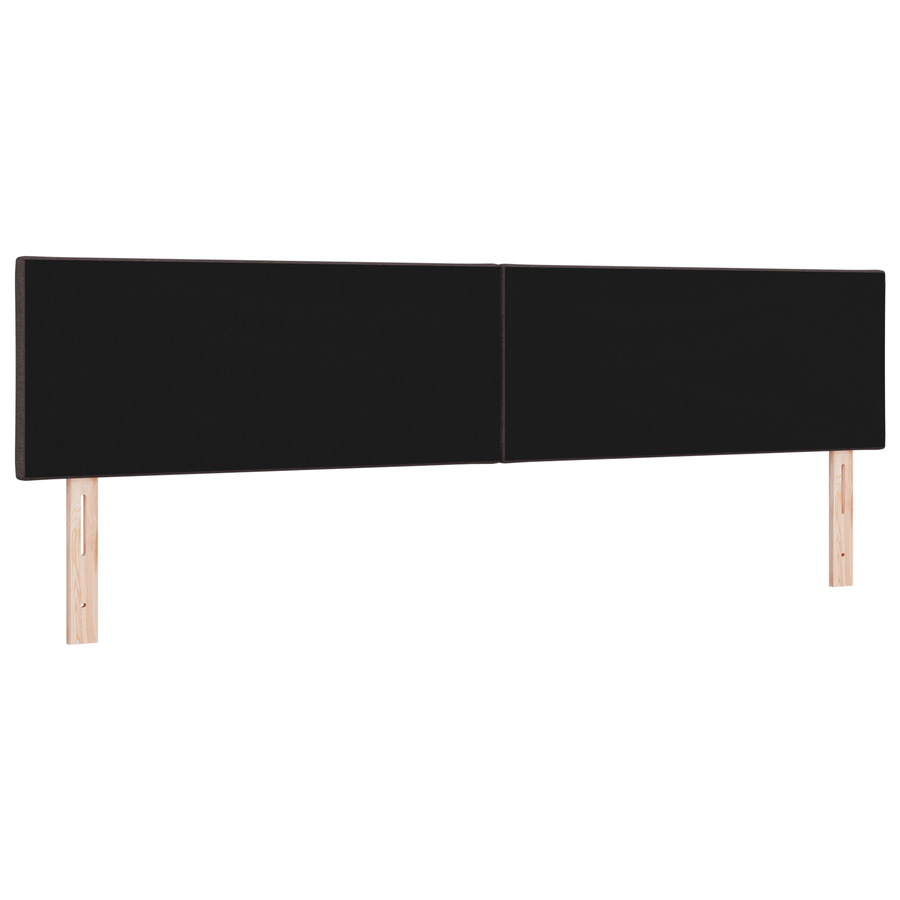 Hoofdbord LED met ruitjes 200 cm stof donkerbruin