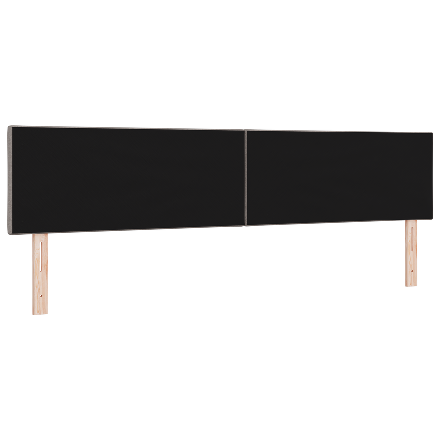 Hoofdbord LED met ruitjes 200 cm stof taupe