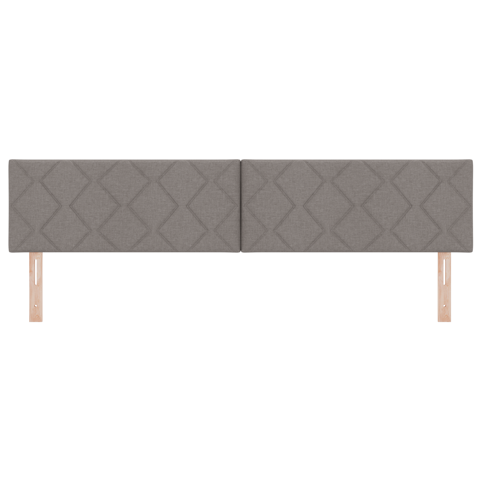 Hoofdbord LED met ruitjes 200 cm stof taupe