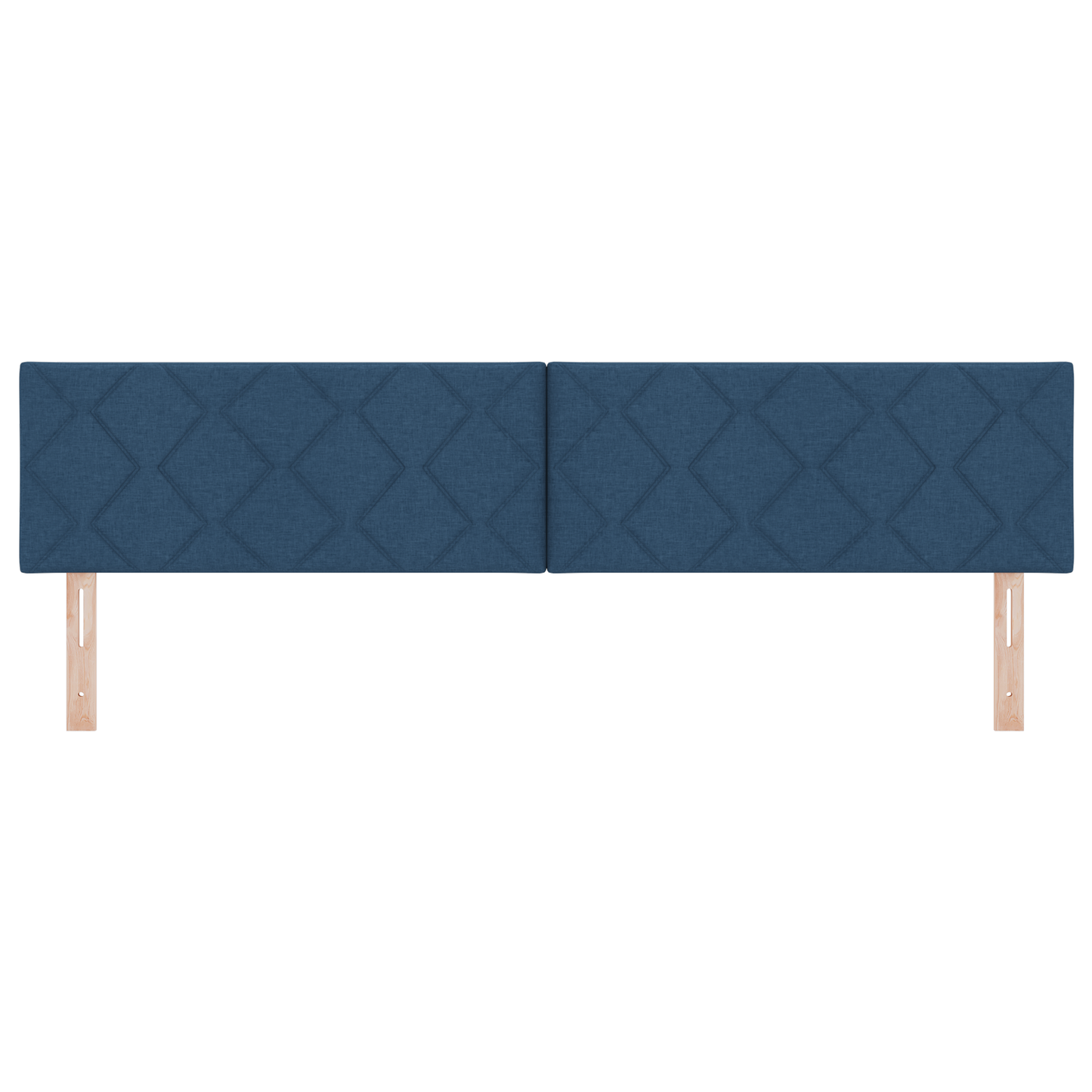Hoofdbord LED met ruitjes 200 cm stof blauw