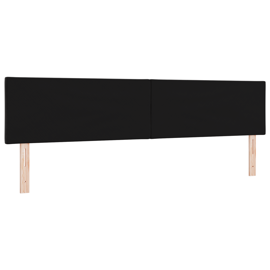 LED Hoofdbord met Diamantblokkenontwerp - Zwart - 200 cm - Fluweel
