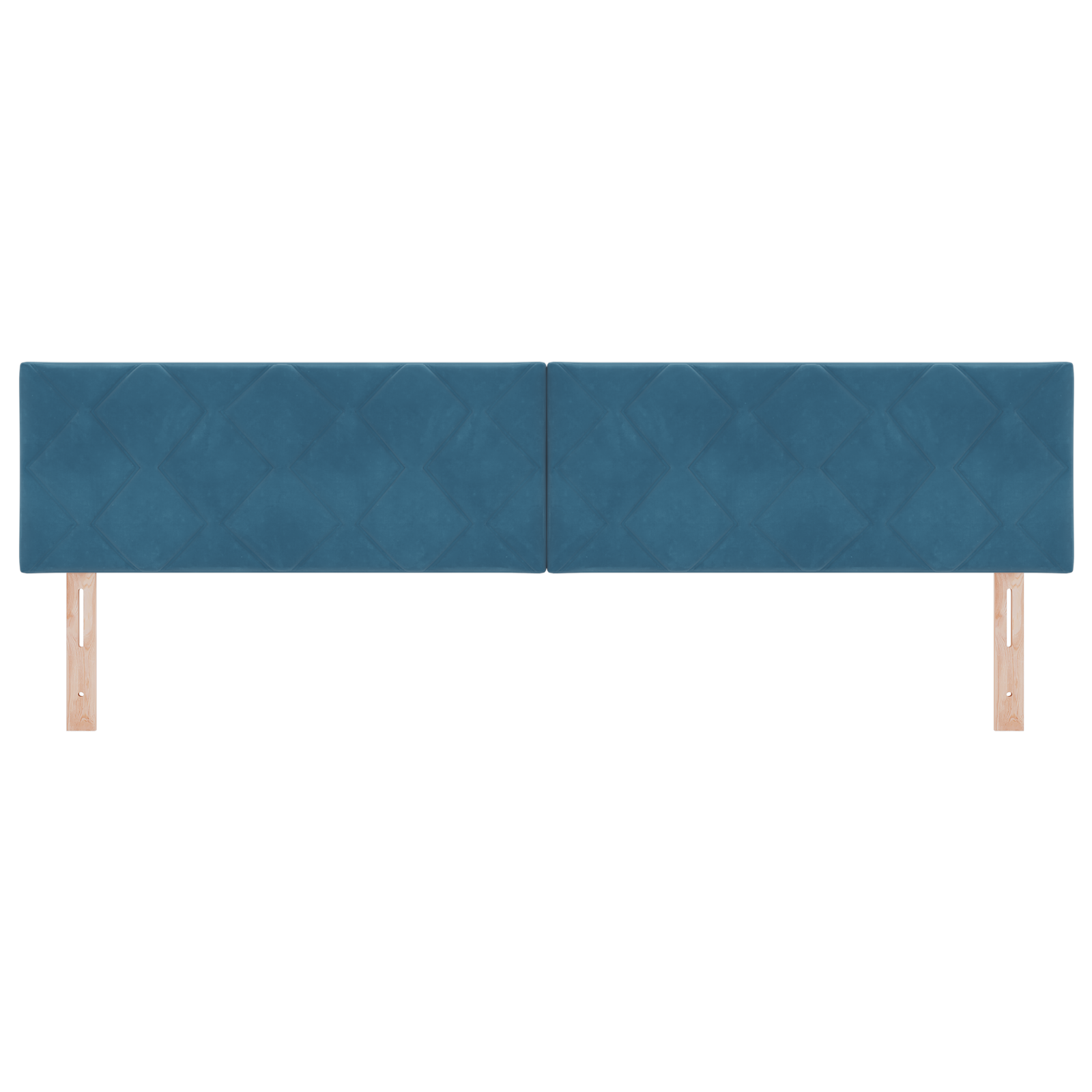 LED Hoofdbord met Diamanten Blokken Ontwerp - Donkerblauw - 200 cm - Velvet