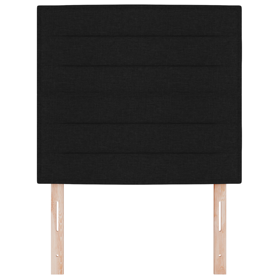 Hoofdbord met strepen 90 cm stof zwart