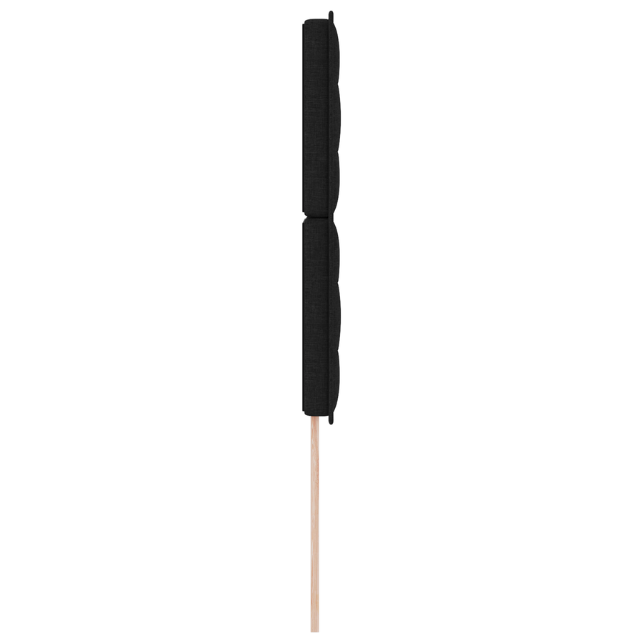 Hoofdbord met strepen 90 cm stof zwart