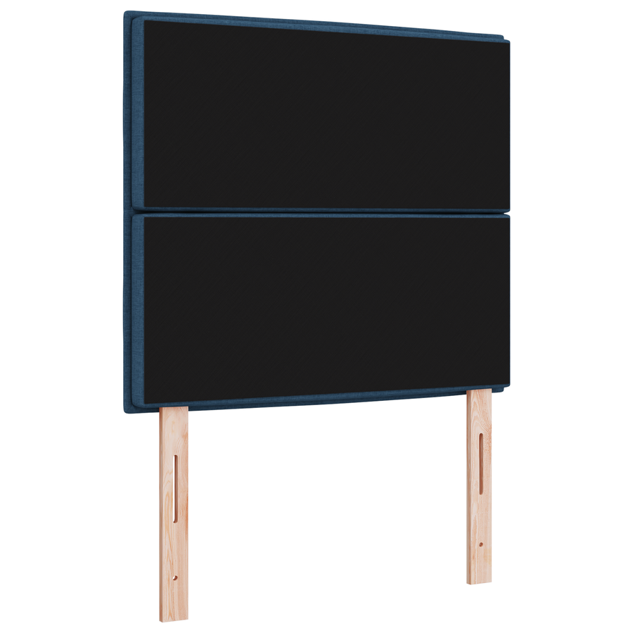 Hoofdbord met strepen 90 cm stof blauw