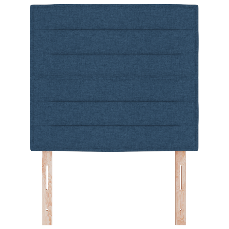Hoofdbord met strepen 90 cm stof blauw