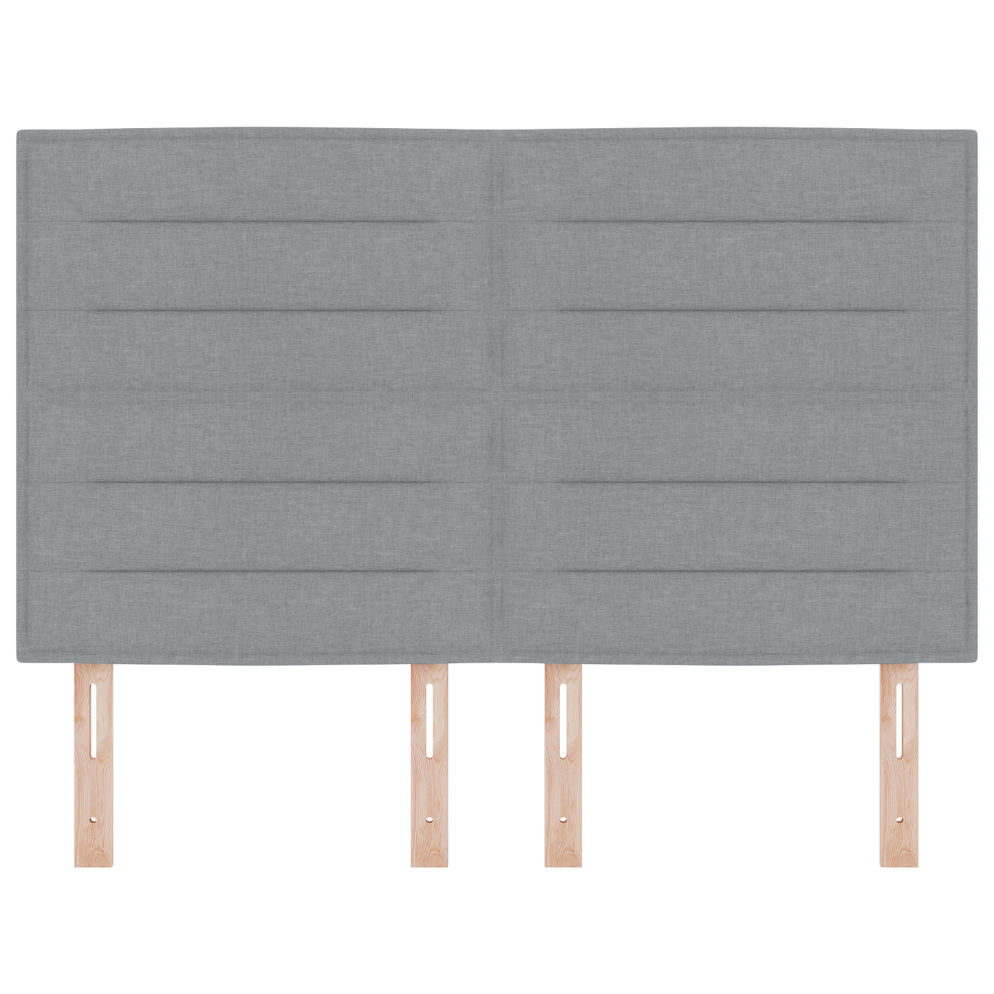 Hoofdbord met strepen 72 cm stof lichtgrijs