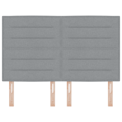 Hoofdbord met strepen 72 cm stof lichtgrijs