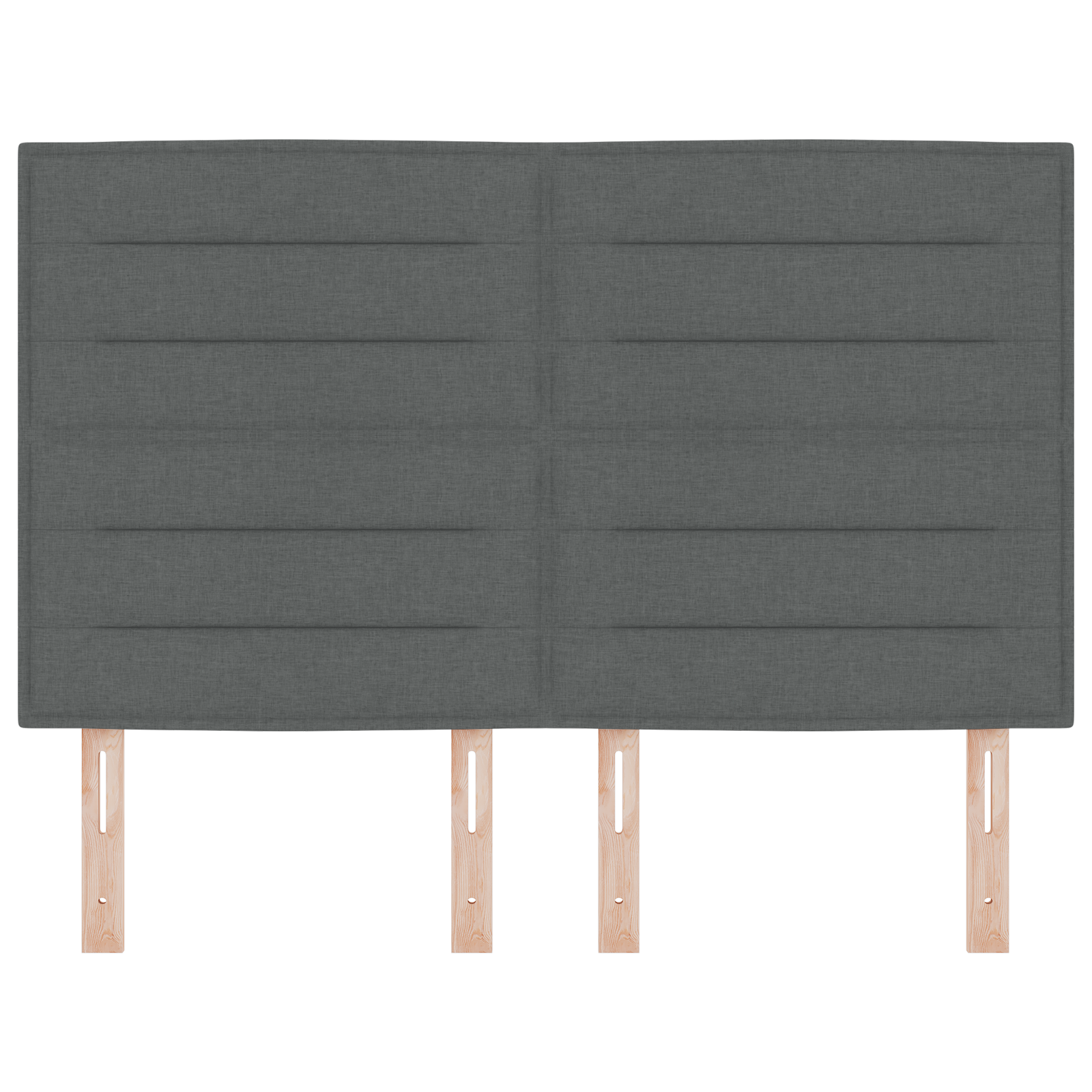 Hoofdbord met strepen 72 cm stof donkergrijs