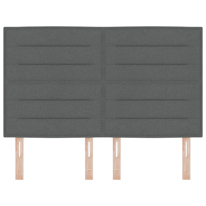 Hoofdbord met strepen 72 cm stof donkergrijs