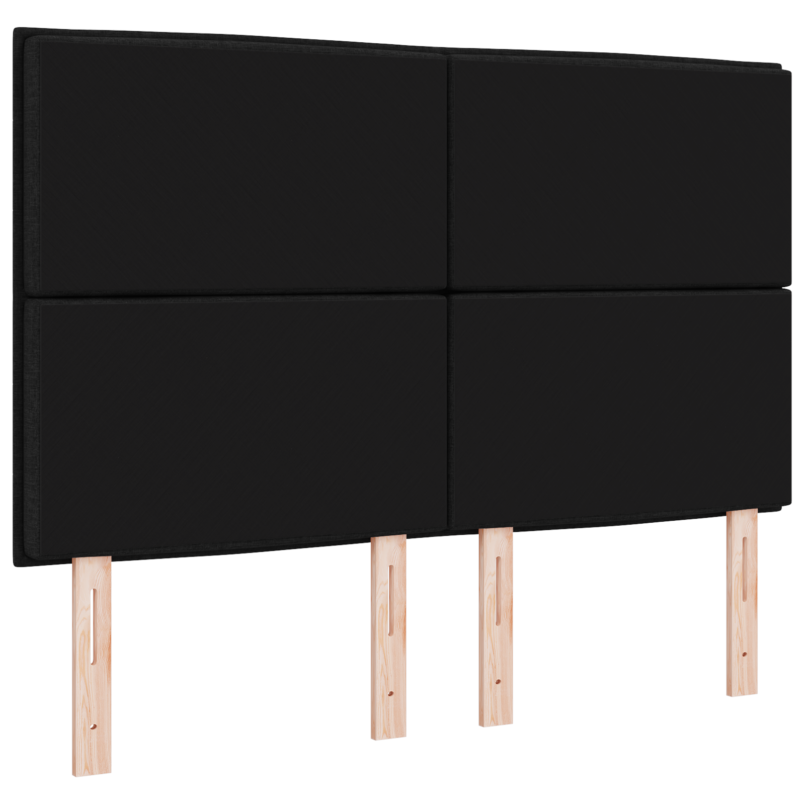 Hoofdbord met strepen 72 cm stof zwart