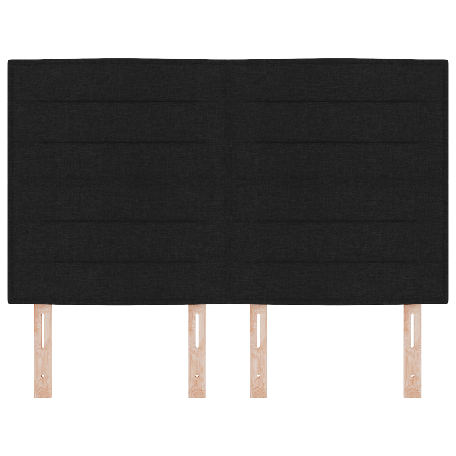 Hoofdbord met strepen 72 cm stof zwart