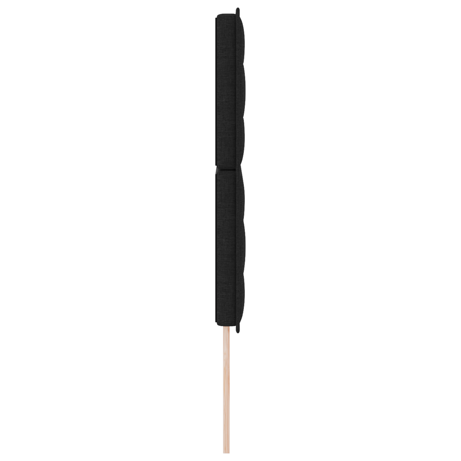 Hoofdbord met strepen 72 cm stof zwart