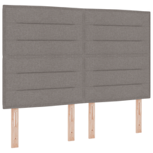 Hoofdbord met strepen 72 cm stof taupe
