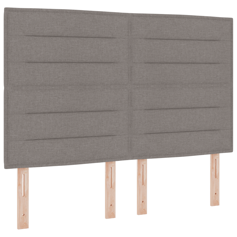 Hoofdbord met strepen 72 cm stof taupe