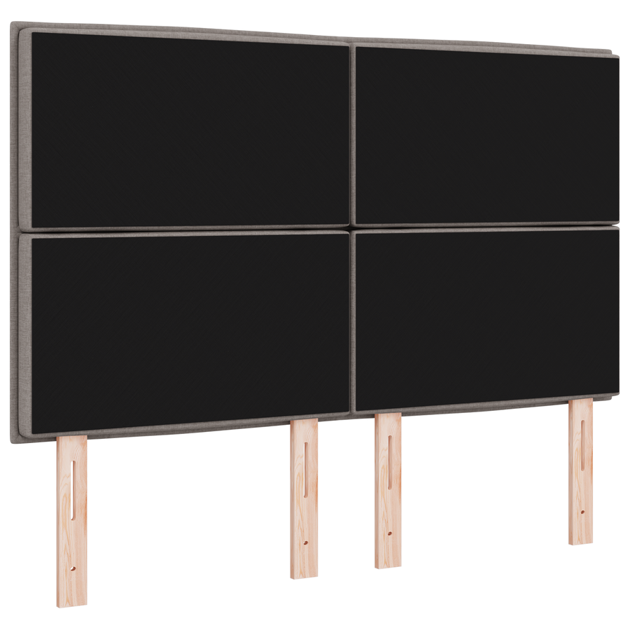 Hoofdbord met strepen 72 cm stof taupe