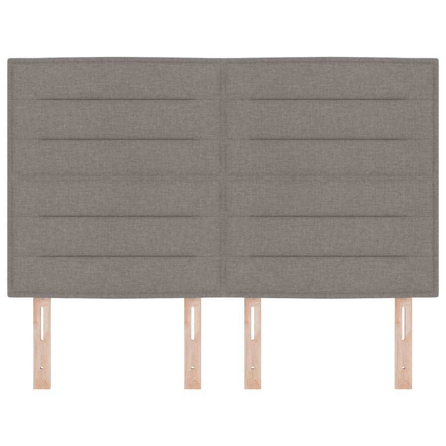 Hoofdbord met strepen 72 cm stof taupe