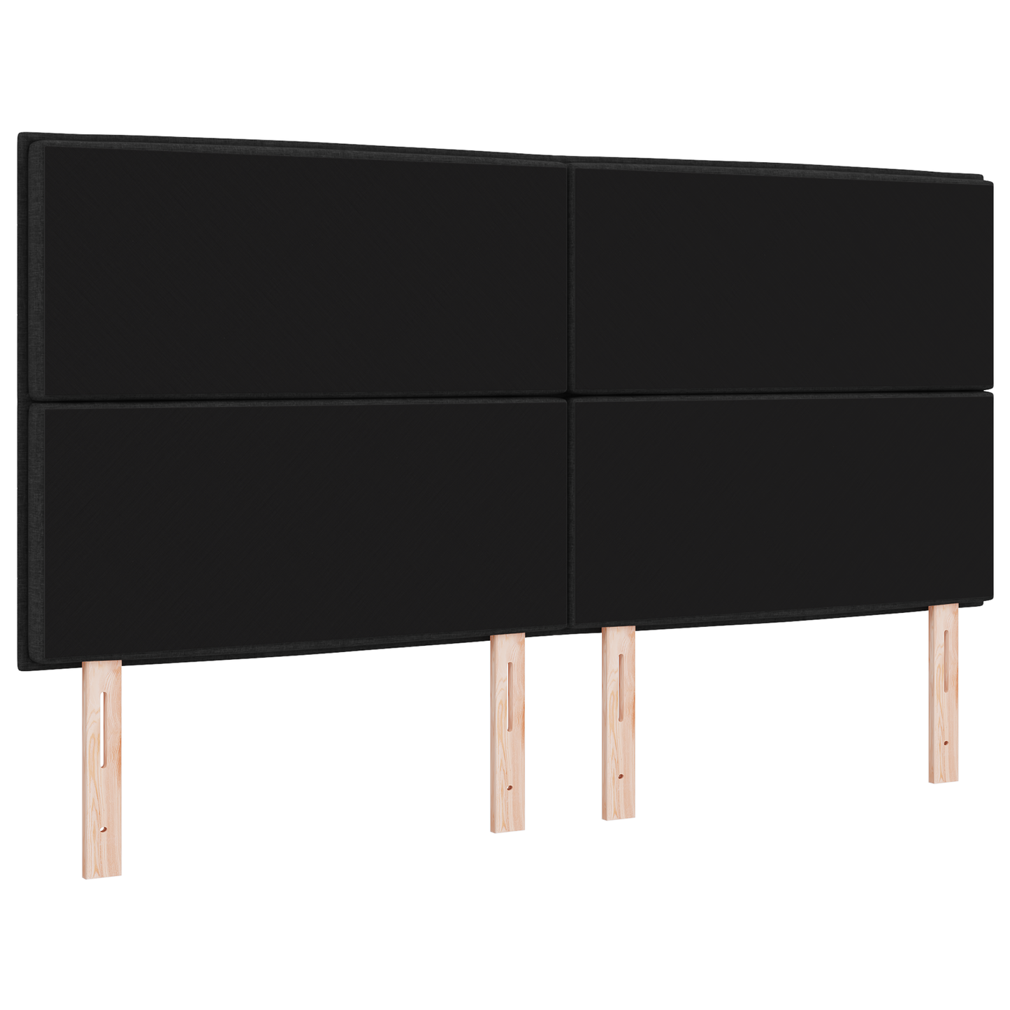 Hoofdbord met strepen 90 cm stof zwart