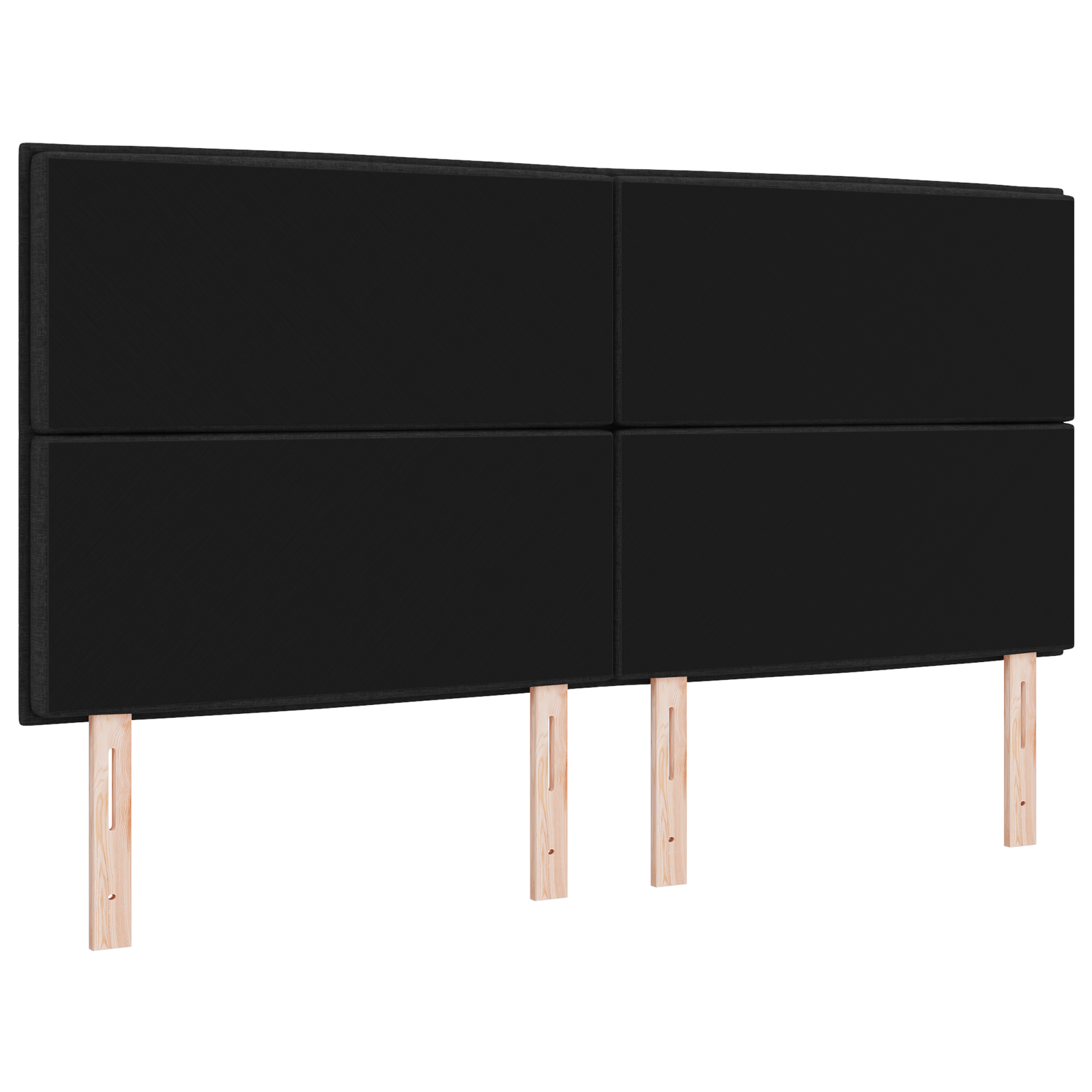 Hoofdbord met strepen 90 cm stof zwart