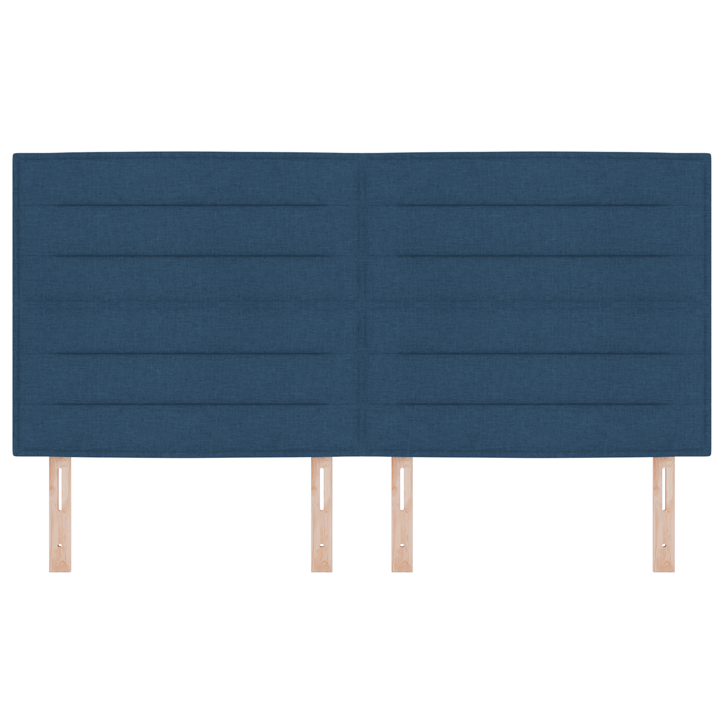 Hoofdbord met strepen 90 cm stof blauw