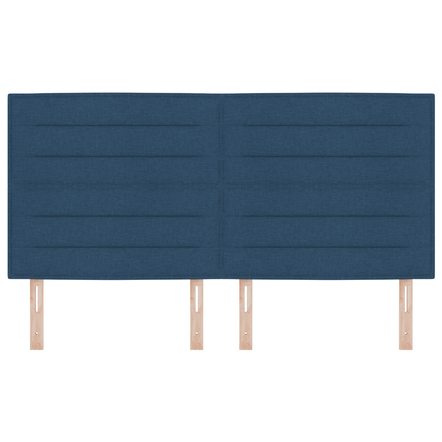 Hoofdbord met strepen 90 cm stof blauw
