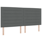 Hoofdbord 100 cm stof donkergrijs met LED strip