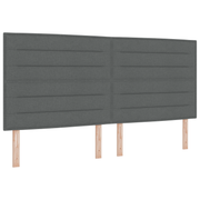 Hoofdbord 100 cm stof donkergrijs met LED strip